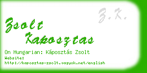 zsolt kaposztas business card