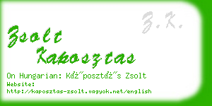 zsolt kaposztas business card